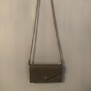 Rebecca Minkoff studded chain link purse, grey